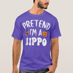 T-shirt Prétendre Que Je Suis Un Costume Hippo Halloween H