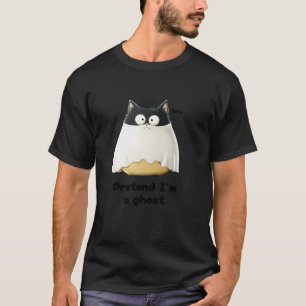 T-shirt Prétendre que je suis un Fantôme Drôle Chat Costum