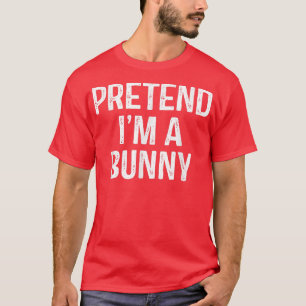 T-shirt Prétendre Que Je Suis Un Lapin Drôle Costume D'Hal
