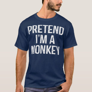 T-shirt Prétendre Que Je Suis Un Singe Drôle Costume D'Hal