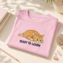 Prêtes à apprendre Chemise drôle de filles au chat
