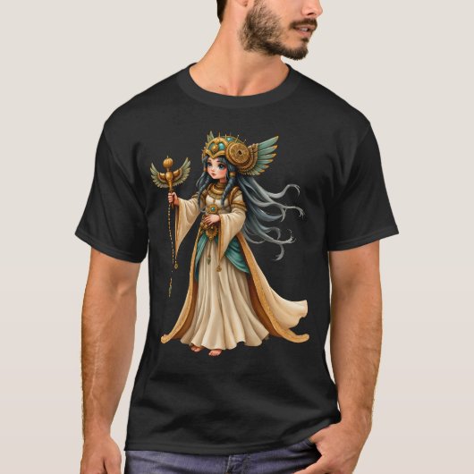 T-shirt Prêtresse céleste de la Pyramide d'or. (Devant)