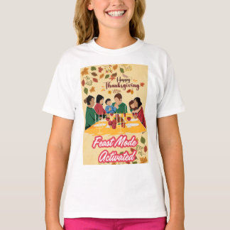 T-shirt 'Prettige Thanksgiving-feestmodus geactive