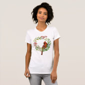 T-shirt Pretty Classic Cardinal Red Bird (Devant entier)