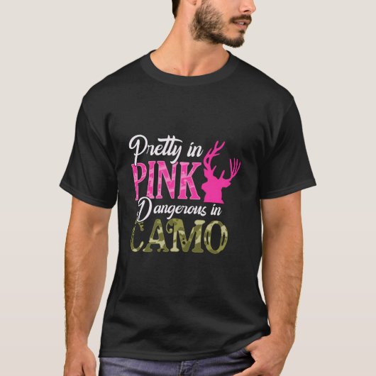 T-shirt Pretty In K Dangerous In Camo Hunter (Devant)