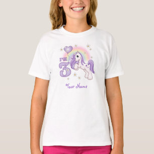 T-shirt Pretty Pony 3e anniversaire Personnalisé