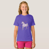 T-shirt Pretty Purple Horse (Devant entier)
