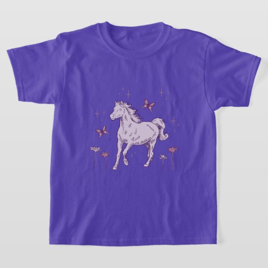 T-shirt Pretty Purple Horse (Poser)