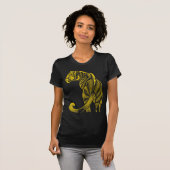 T-shirt Pretty Trendy Leopard Print Gold (Devant entier)