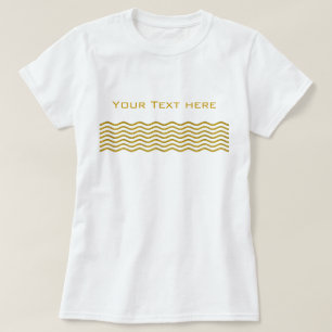 T-shirt Pretty Waves or + votre backgr, texte & idées