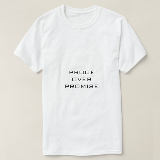 T-shirt PREUVE SUR PROMESSE Blanc (Design devant)