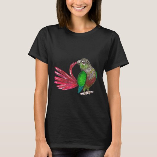 T-shirt Prévenir la conure à joues vertes (Devant)