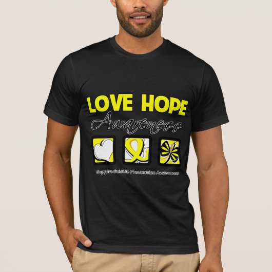 T-shirt Prévention de suicide de conscience d'espoir (Devant)