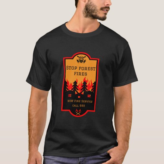 T-shirt Prévention des incendies de forêt (Devant)