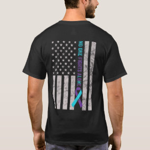 T-shirt Prévention du suicide Distresse drapeau américain