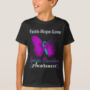 T-shirt Prévention du suicide Foi Espoir Amour Sensibilisa