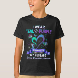T-shirt Prévention Du Suicide Je Porte Le Purple Turquoise