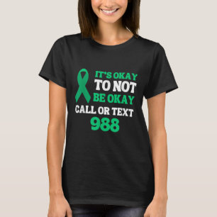 T-shirt Prévention du suicide Santé mentale 988 Ligne d'as