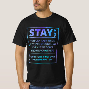 T-shirt Prévention du suicide Semicolon Santé mentale