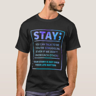 T-shirt Prévention du suicide Semicolon Santé mentale