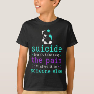 T-shirt Prévention du suicide Sensibilisation Douleur du s