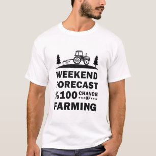 T-shirt Prévision de fin de semaine 100% chance de l'agric