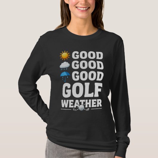 T-shirt Prévisions de golf pour golfeur (Devant)