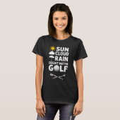 T-shirt Prévisions de golf pour golfeur (Devant entier)