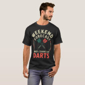T-shirt Prévisions de week-end 100 Chances de fléchettes D (Devant entier)