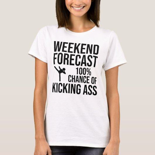 T-shirt Prévisions de week-end - 100% de chances de déchir (Devant)