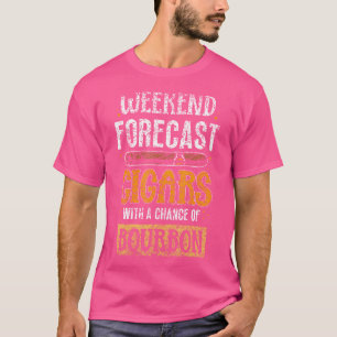 T-shirt Prévisions de week-end Cigares Avec Une Chance De