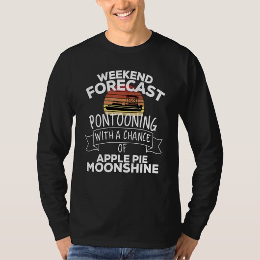 T-shirt Prévisions de week-end Pontooning avec risque de t (Devant)