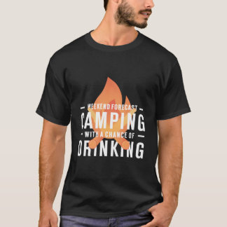 T-shirt Prévisions du week-end Camg avec risque de boisson