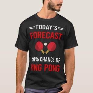 T-shirt Prévisions météo pour Ping Pong Tennis de Table