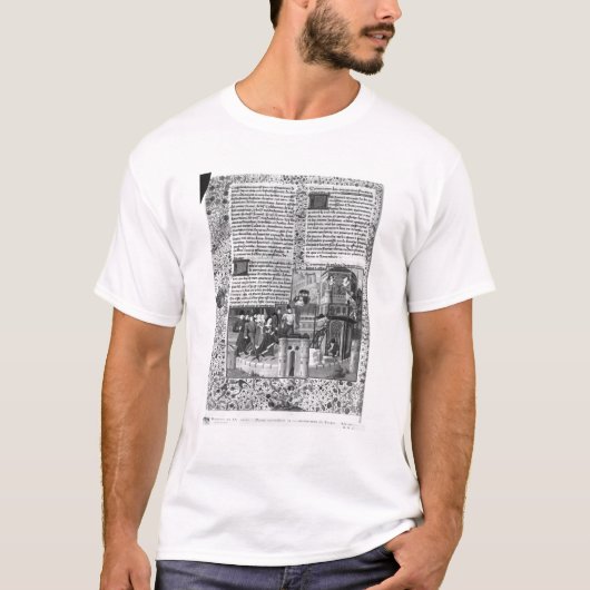T-shirt Priam observant la reconstruction de Troie (Devant)