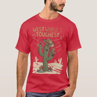 T-shirt Prickly Partner The Toughest Cactus Cowboy in the 