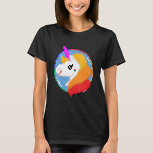 T-shirt Pride 8 Bit Unicorne Rainbow Graphic Tee - shirts