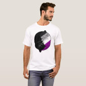 T-shirt Pride Ace Pride LGBT Gay Yin Yang Chats (Devant entier)