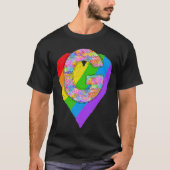 T-shirt Pride Arc-en-ciel G Nom initial Monogram Queer (Devant)