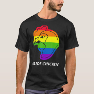 T-shirt Pride Chicken Lgbt Pun Frit Drapeau Arc-en-ciel B
