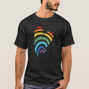 T-shirt Pride Coeur arc-en-ciel Vintage Gay pride Lesbian 