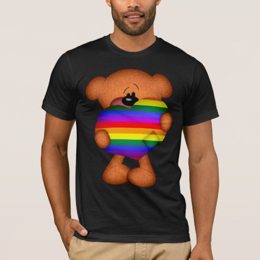 T-shirt Pride Coeur Teddy Ours (Devant)
