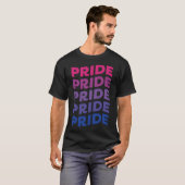 T-shirt PRIDE (courbe) : bisexuel (Devant entier)