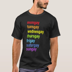 T-shirt Pride Gay Agenda Amour LGBT