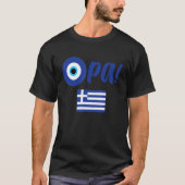 T-shirt Pride grecque Opa drapeau grec Hellas Grèce mal oe (Devant)