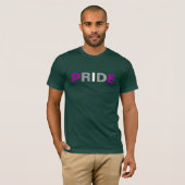 T-shirt PRIDE gris-asexuée (Devant entier)