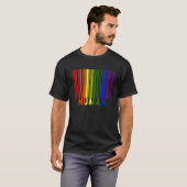 T-shirt Pride Human Barcode Rainbow (Devant entier)