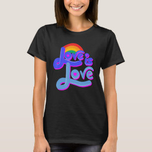T-shirt Pride L'Amour Est L'Amour Rainbow Graphic Tee - sh