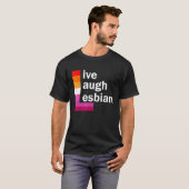 T-shirt Pride lesbienne riant en direct Pride adulte LGBT  (Devant entier)