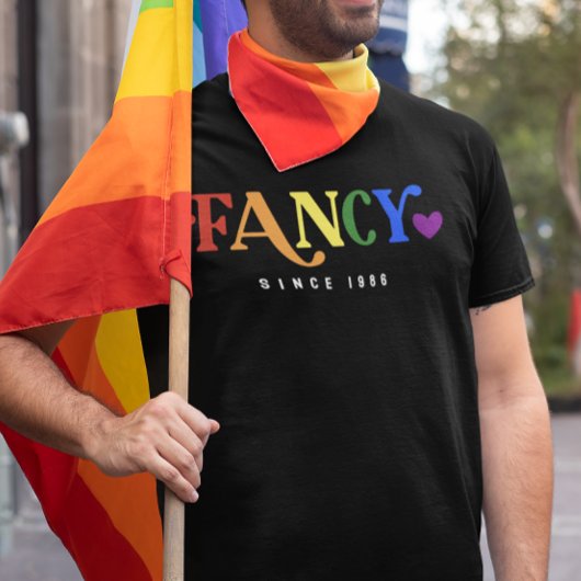 T-shirt Pride LGBT Fancy depuis l'année Coeur